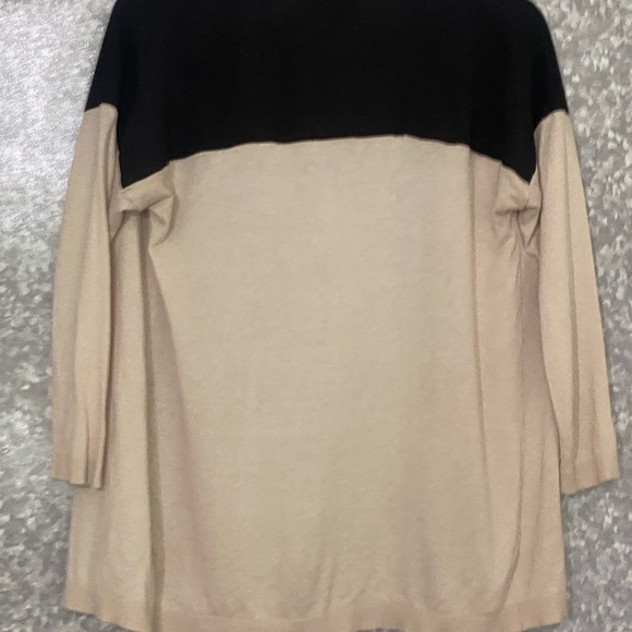 The Limited Open Front Sweater Size XS Black & Beige Color Block Casual Career - Picture 2 of 7